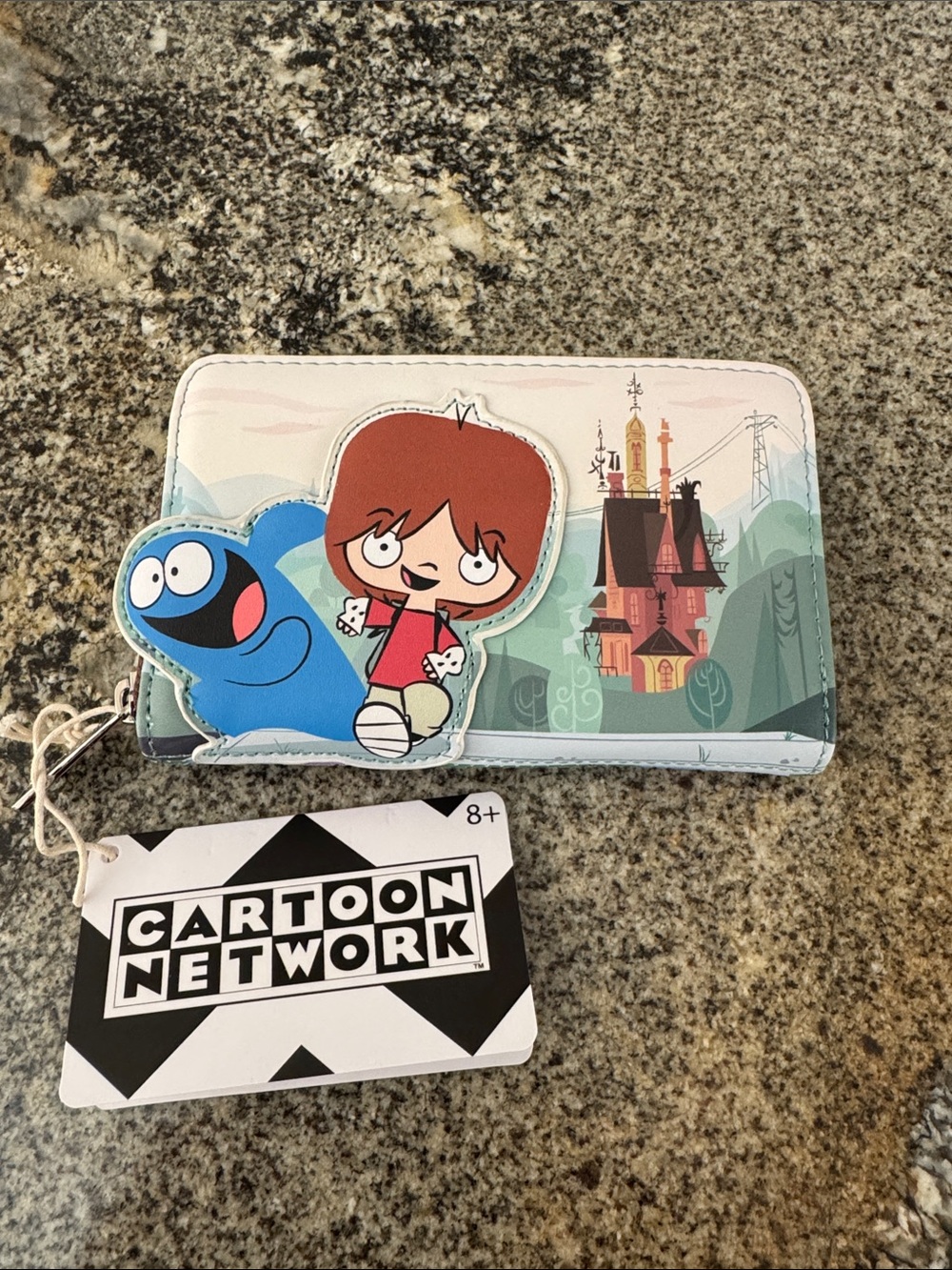 Licensed Loungefly Foster's Home for Imaginary Friends Mac and Blue Zip Wallet